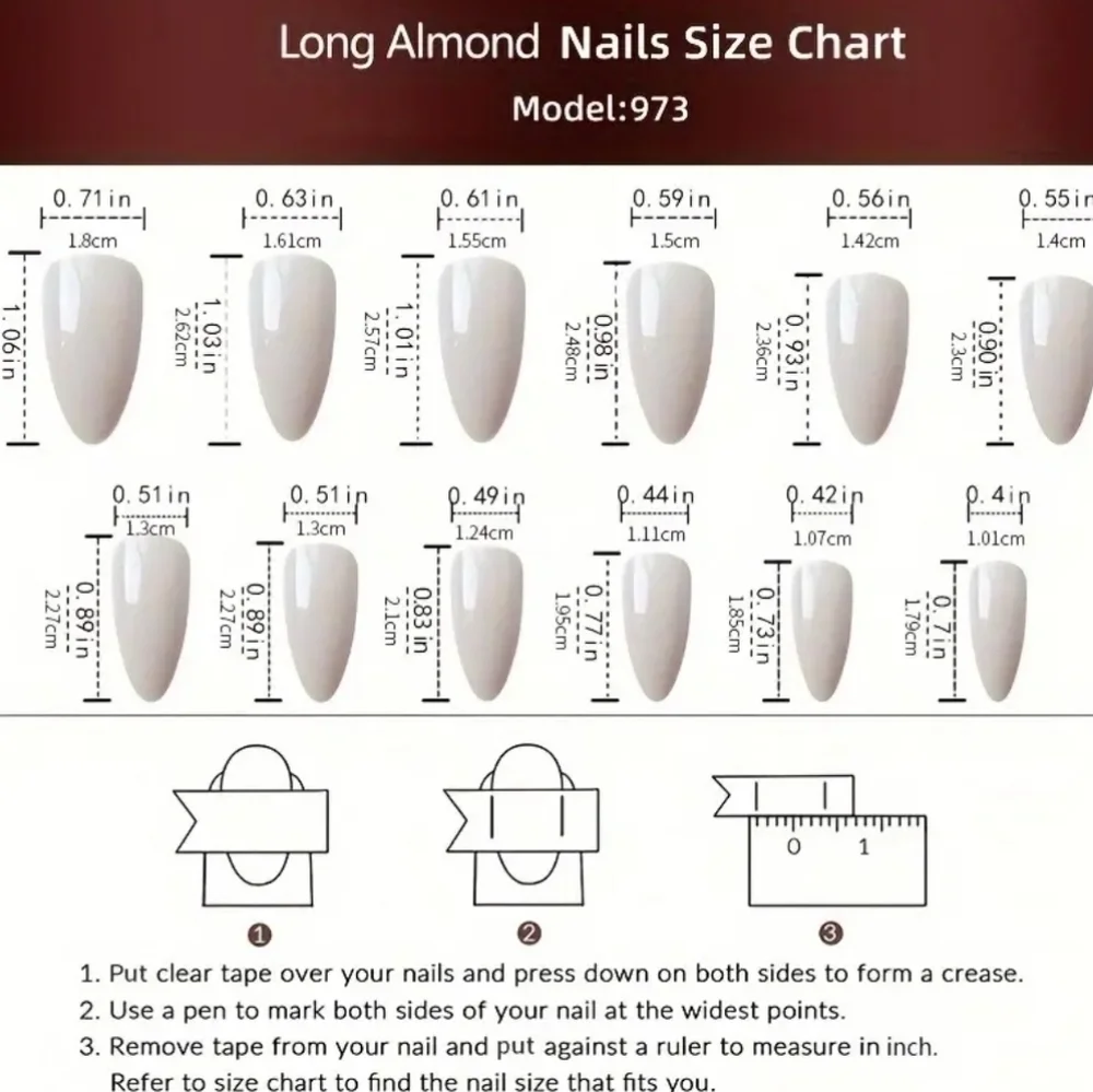 24 Pieces Fake Press On Nails